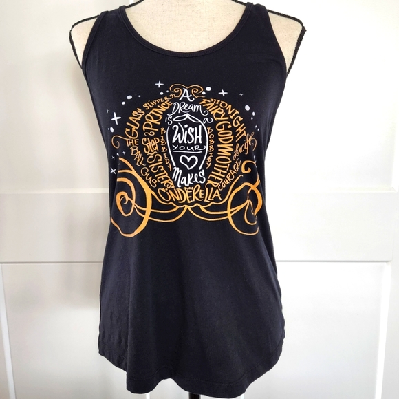 Disney Tops - 🍉 Disney Cinderella Pumpkin Tank Top Size Large
